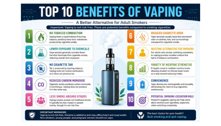 10 Potential Benefits Of Vaping Compared With Smoking